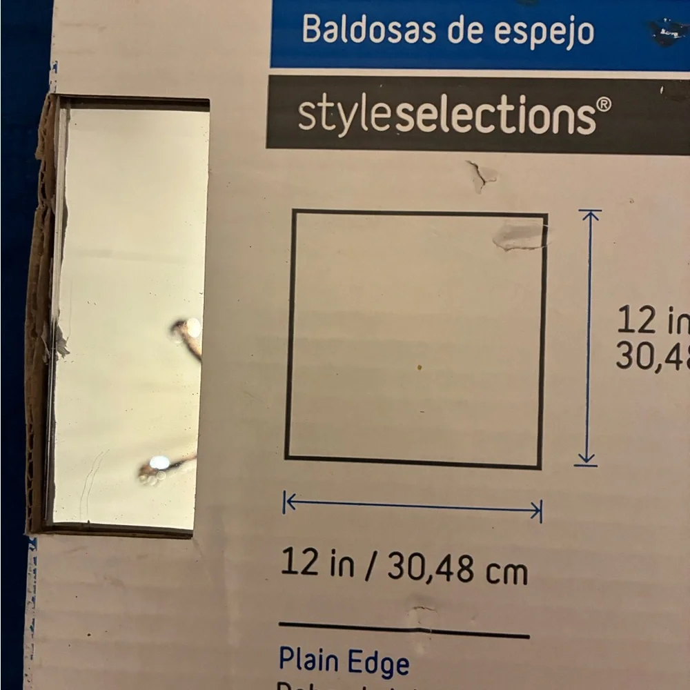 6 individual 12x12 wall mirror tiles w/plain Edge real mirrors heavy duty